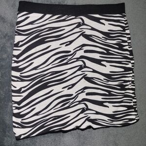 Grane Zebra Print Reversible Mini Pencil Skirt Sz XL